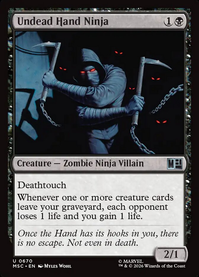 Undead Hand Ninja, Marvel Super Heroes Commander Card Art