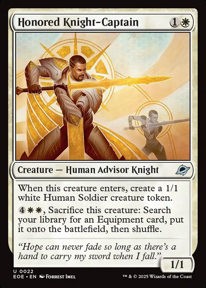 Honored Knight-Captain, Edge Of Eternities Card Art
