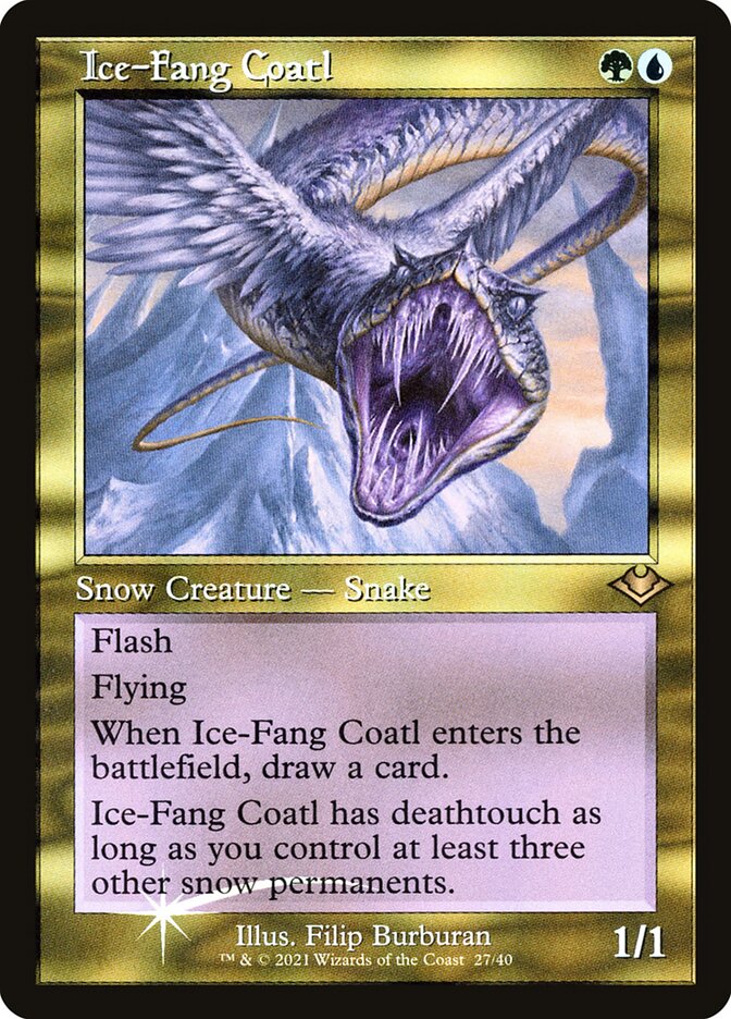 Ice-Fang Coatl - Etched Foil