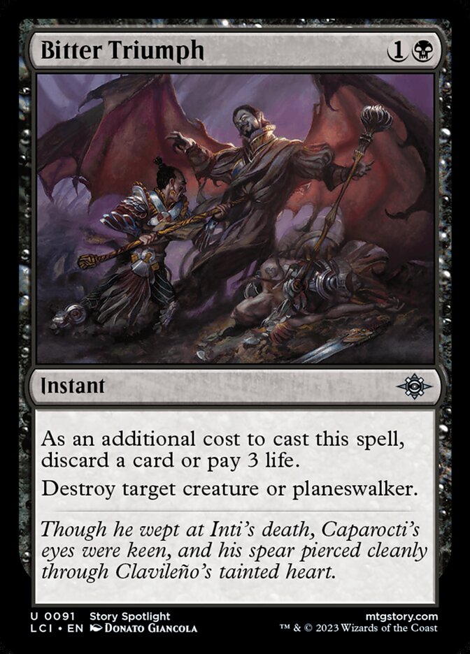 Bitter Triumph, The Lost Caverns Of Ixalan Card Art