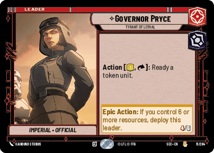 Governor Pryce, Tyrant of Lothal