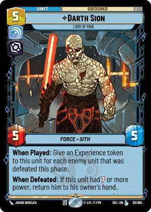 Darth Sion, Lord of Pain