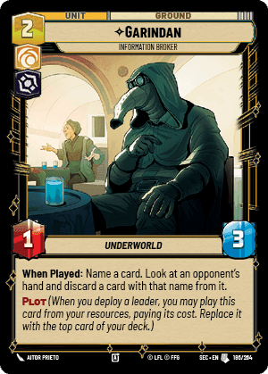 Garindan, Information Broker