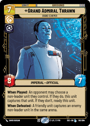 Grand Admiral Thrawn, Grand Schemer