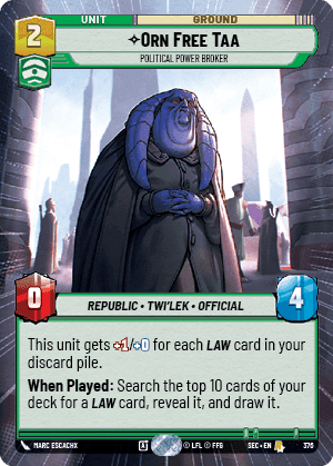 Orn Free Taa, Political Power Broker - Hyperspace