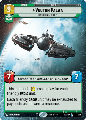 Vuutun Palaa, Droid Control Ship - Hyperspace