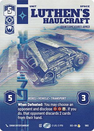 Luthen's Haulcraft, Countermeasures Armed - Prestige