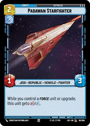 Padawan Starfighter, Legends of the Force Card Art