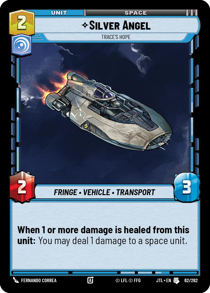 Silver Angel, Trace's Hope, Jump to Lightspeed Card Art