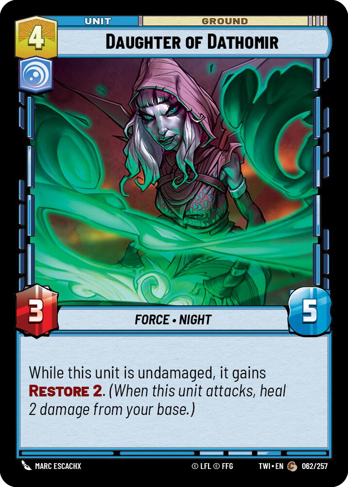 Daughter of Dathomir, Twilight of the Republic Card Art