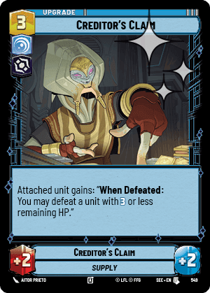 Creditor's Claim - Foil