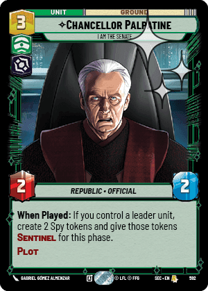 Chancellor Palpatine, I Am the Senate - Foil