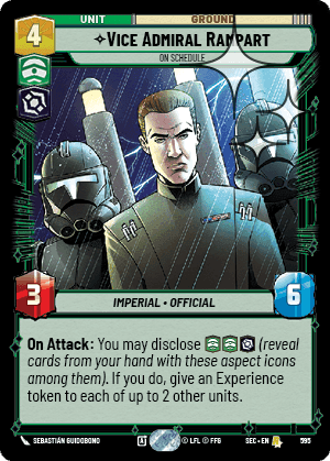 Vice Admiral Rampart, On Schedule - Foil