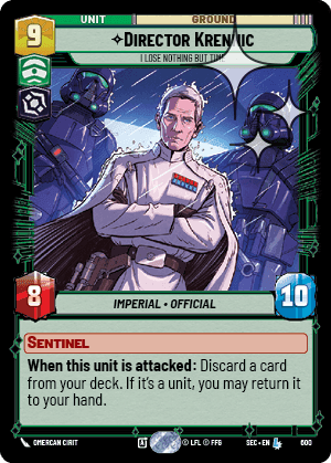 Director Krennic, I Lose Nothing But Time - Foil