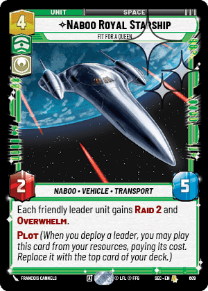 Naboo Royal Starship, Fit For A Queen - Foil