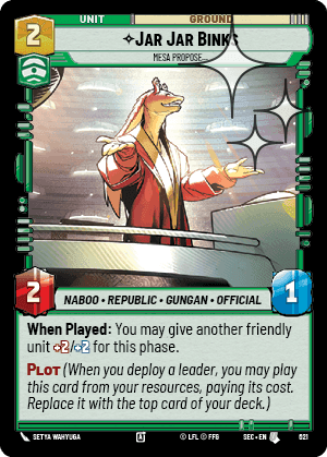 Jar Jar Binks, Mesa Propose… - Foil