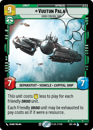 Vuutun Palaa, Droid Control Ship - Foil