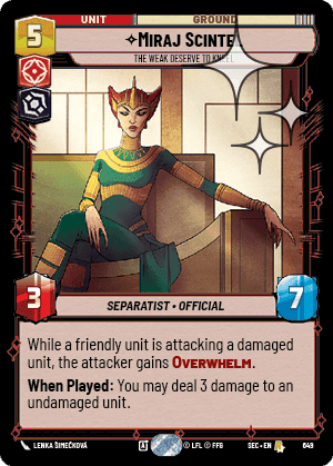 Miraj Scintel, The Weak Deserve to Kneel - Foil