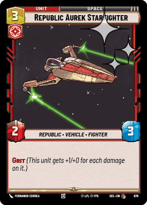 Republic Aurek Starfighter - Foil