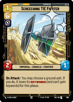 Screeching TIE Fighter - Foil