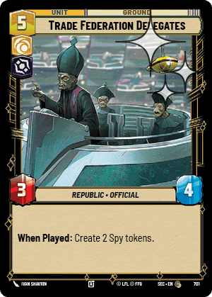Trade Federation Delegates - Foil