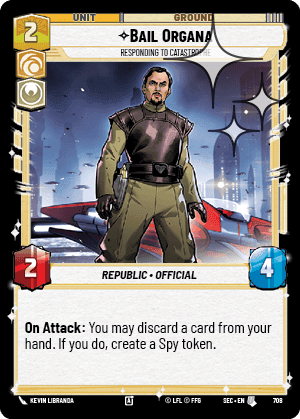 Bail Organa, Responding to Catastrophe - Foil