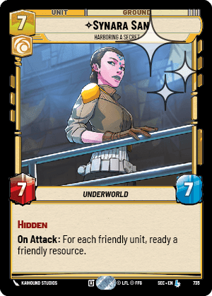 Synara San, Harboring a Secret - Foil