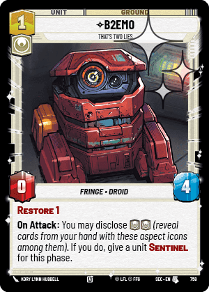 B2EMO, That's Two Lies - Foil