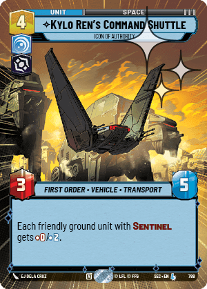 Kylo Ren's Command Shuttle, Icon of Authority - Hyperspace Foil