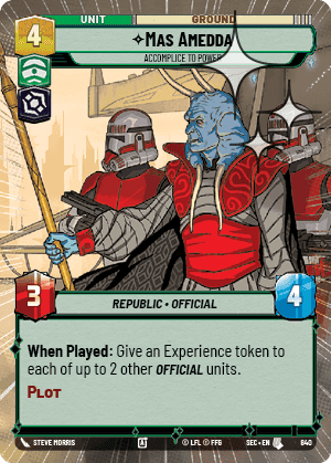 Mas Amedda, Accomplice to Power - Hyperspace Foil