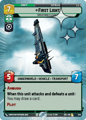 First Light, Threatening Elegance - Hyperspace Foil