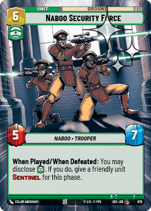 Naboo Security Force - Hyperspace Foil