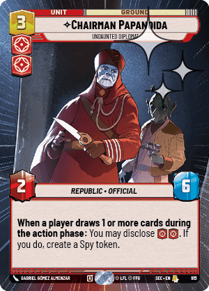 Chairman Papanoida, Undaunted Diplomat - Hyperspace Foil