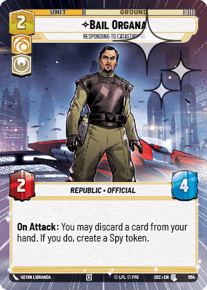 Bail Organa, Responding to Catastrophe - Hyperspace Foil