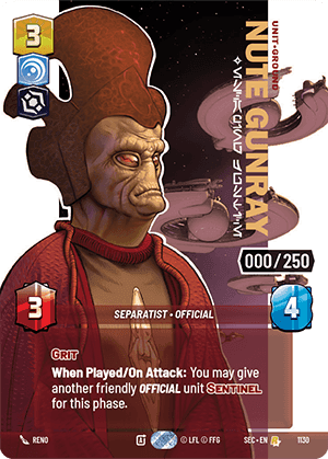 Nute Gunray, Escaping Justice - Prestige