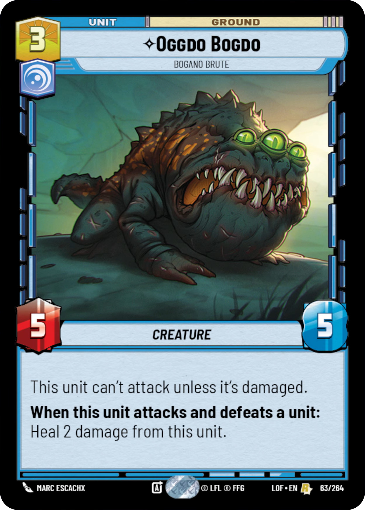Oggdo Bogdo, Bogano Brute, Legends of the Force Card Art