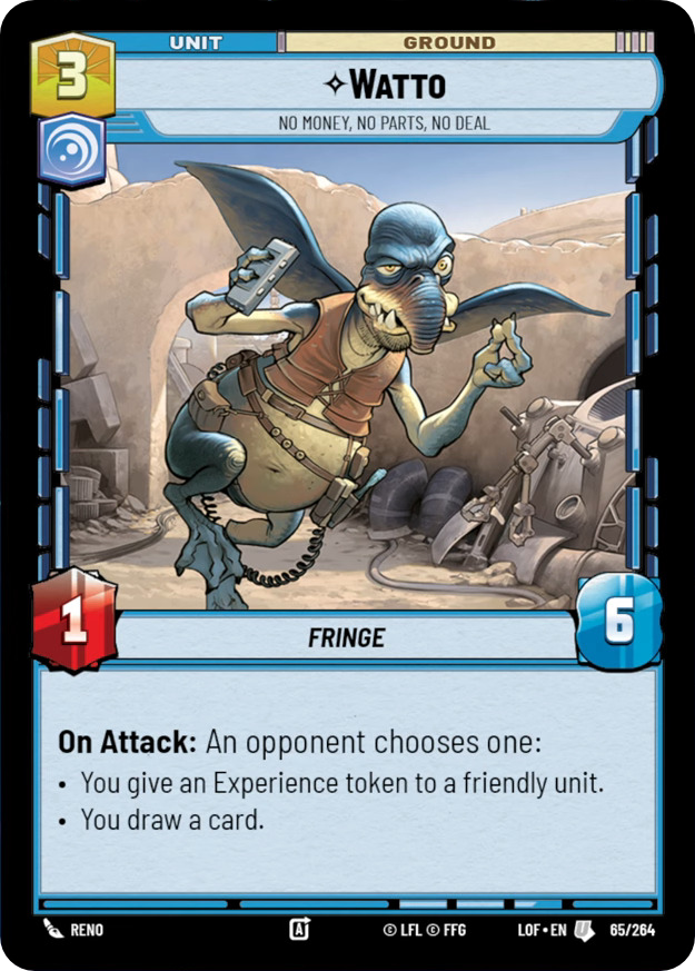 Watto, No Money, No Parts, No Deal, Legends of the Force Card Art