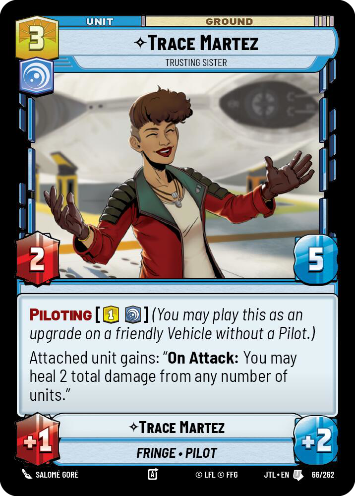 Trace Martez, Trusting Sister, Jump to Lightspeed Card Art