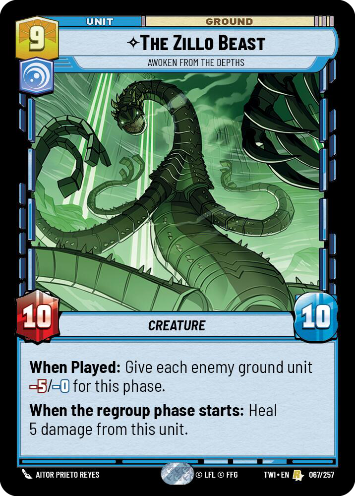 The Zillo Beast, Awoken From The Depths, Twilight of the Republic Card Art