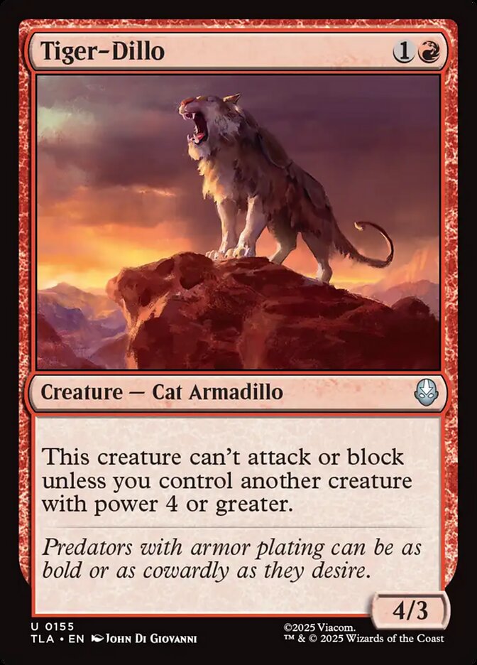 Tiger-Dillo, Avatar: The Last Airbender Card Art