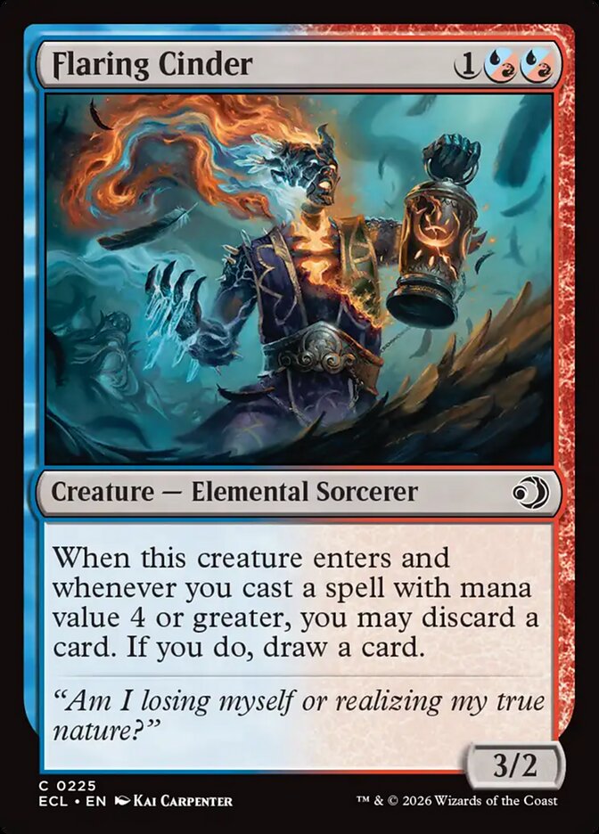 Flaring Cinder, Lorwyn Eclipsed Card Art