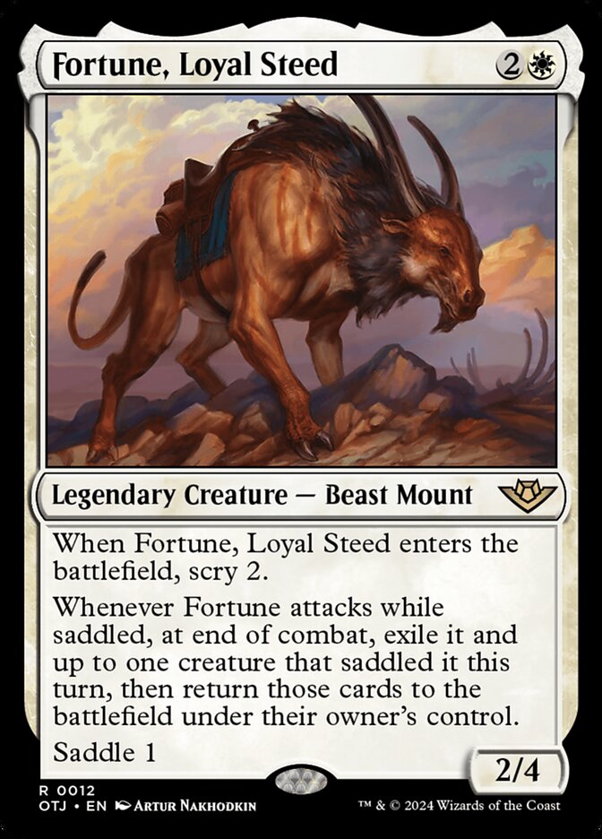 Fortune, Loyal Steed, Outlaws of thunder junction Card Art