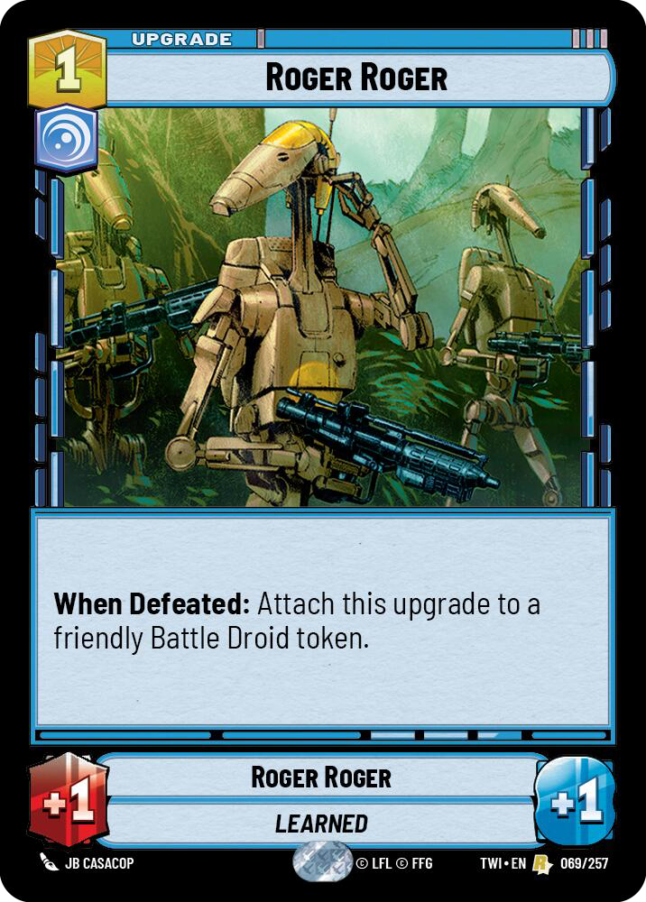 Roger Roger, Twilight of the Republic Card Art