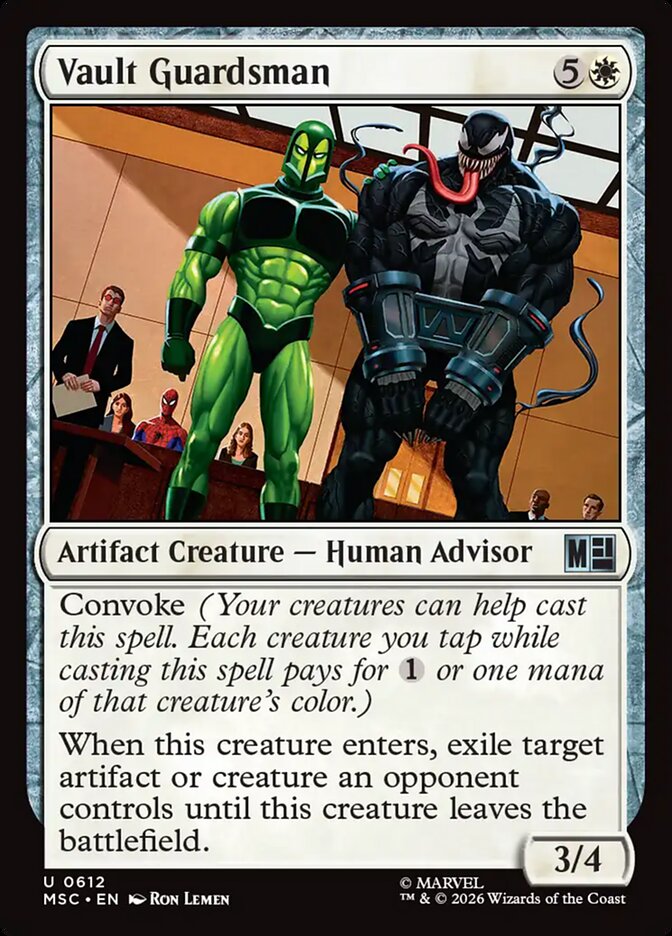 Vault Guardsman, Marvel Super Heroes Commander Card Art