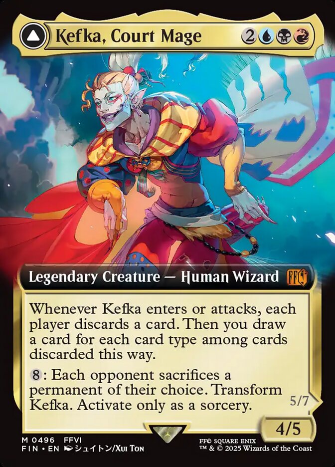 Kefka, Court Mage // Kefka, Ruler of Ruin, Final Fantasy Card Art