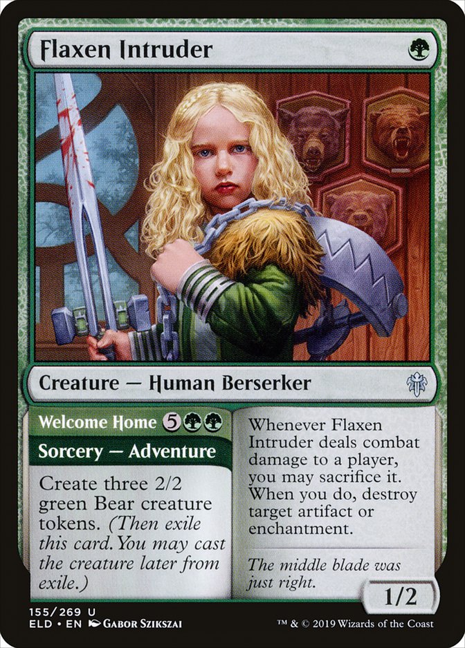 Flaxen Intruder // Welcome Home, Throne of eldraine Card Art