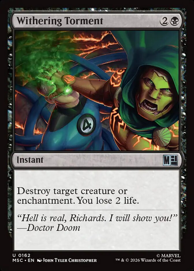 Withering Torment, Marvel Super Heroes Commander Card Art