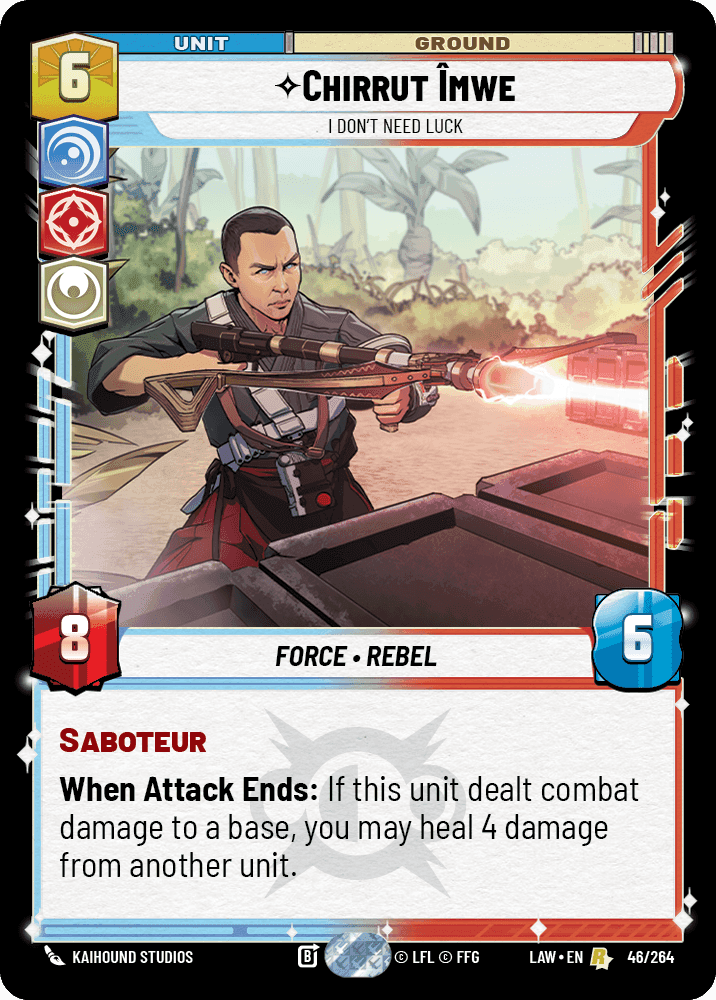 Chirrut Îmwe, I Don't Need Luck