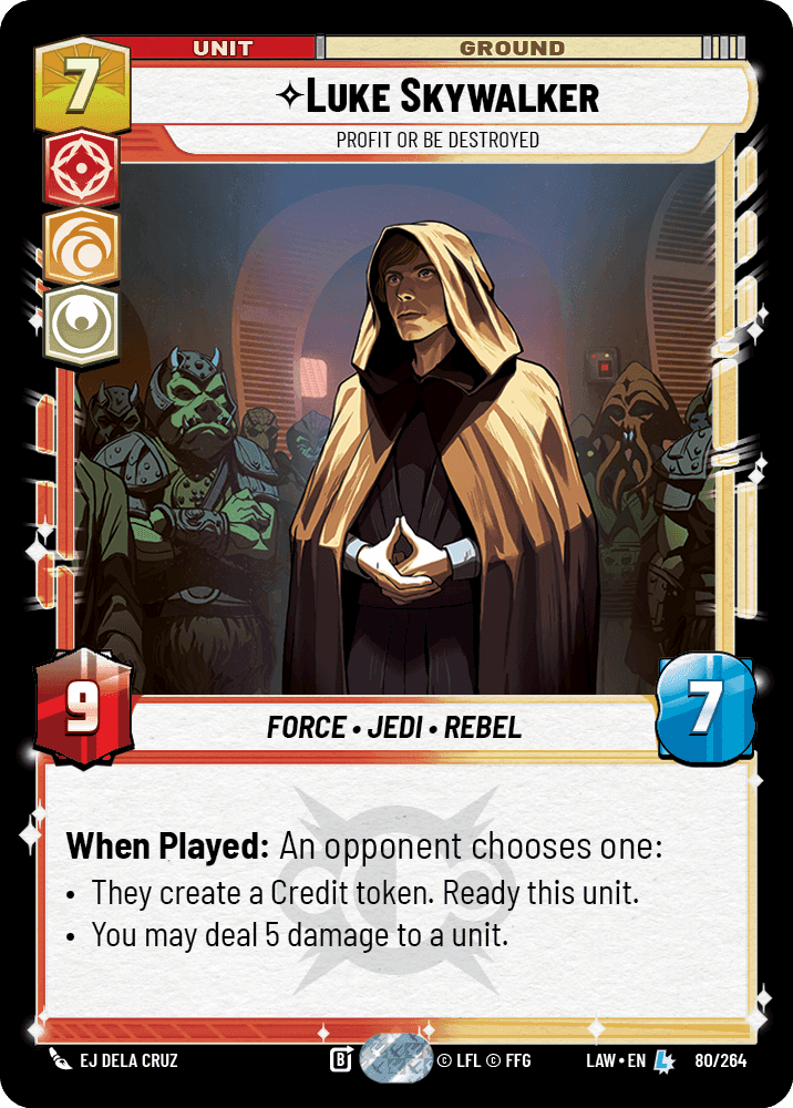 Luke Skywalker, Profit or Be Destroyed