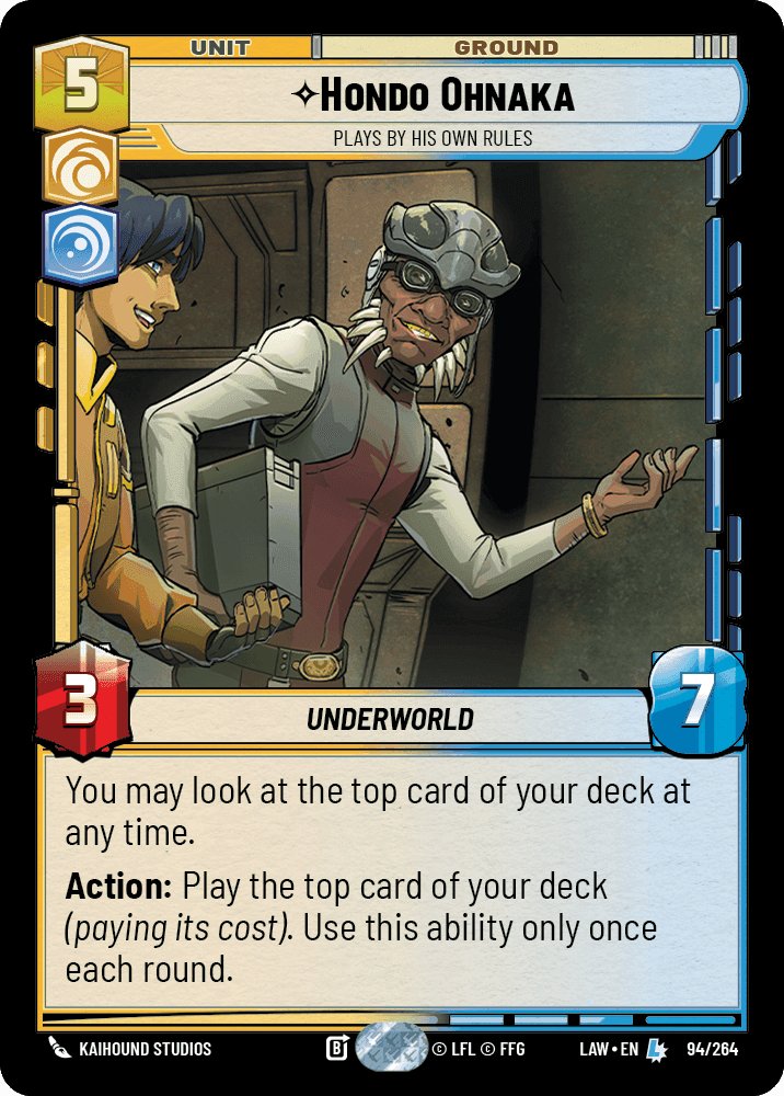 Hondo Ohnaka, Plays By His Own Rules